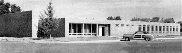 1951 view of the music building entrance