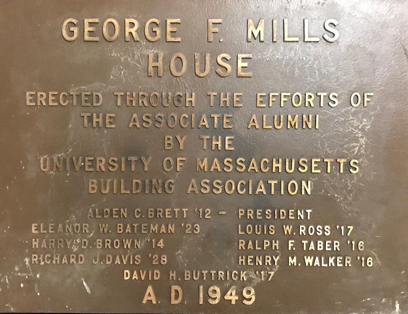 Mills House, dedication plaque, 1949.