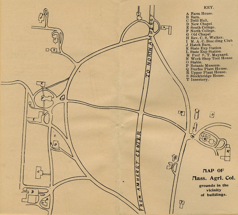 M.A.C. campus map (From the Student's Handbook, 1893-1894), 1893.