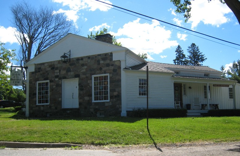 At the Sign of the Black & White Cow, west elevation, 2020