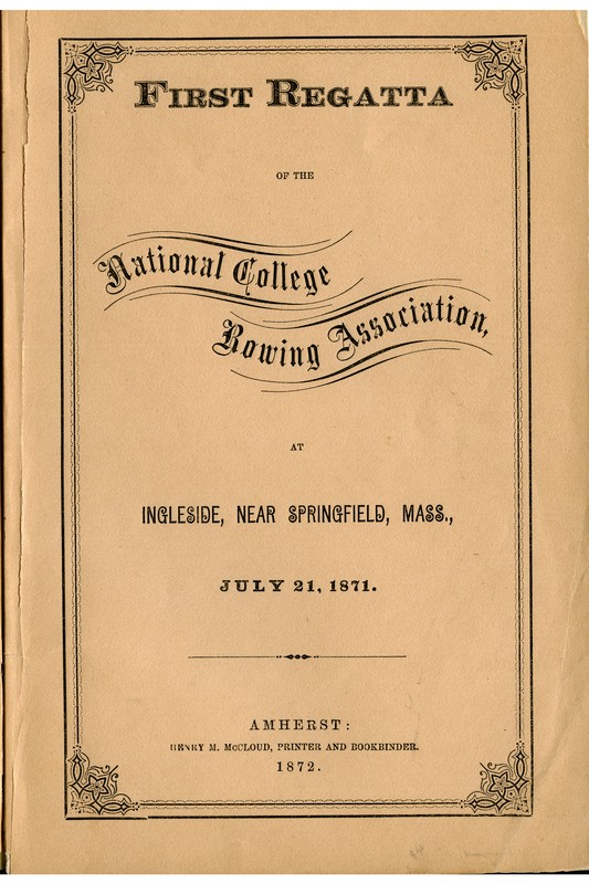 Account of the victory of the Massachusetts Agricultural College crew over Harvard, Yale, and Brown.
