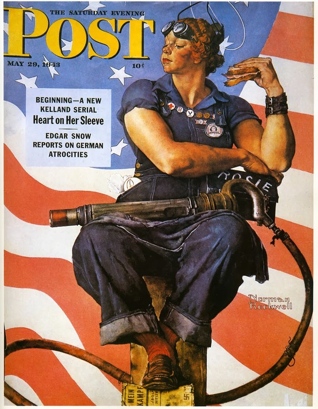 One of the first Rosie images by Norman Rockwell