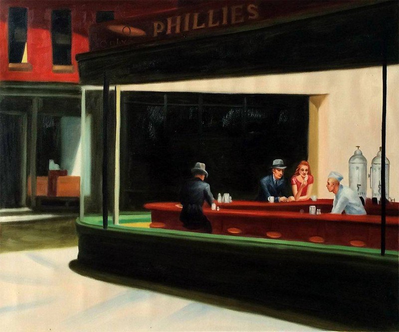 Night Hawks, one of Hopper's most famous paintings
