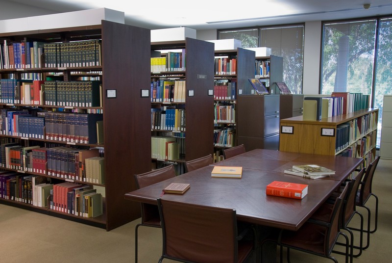 The McNay Art Museum Library is located on two levels of the Main Collection Galleries.