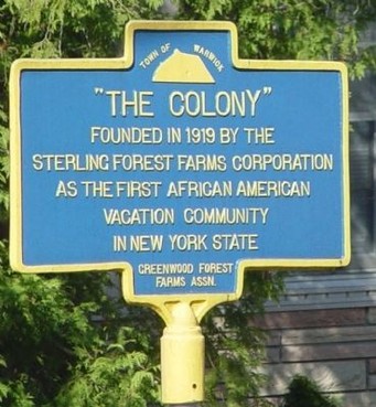 Historical marker recognizing "The Colony"