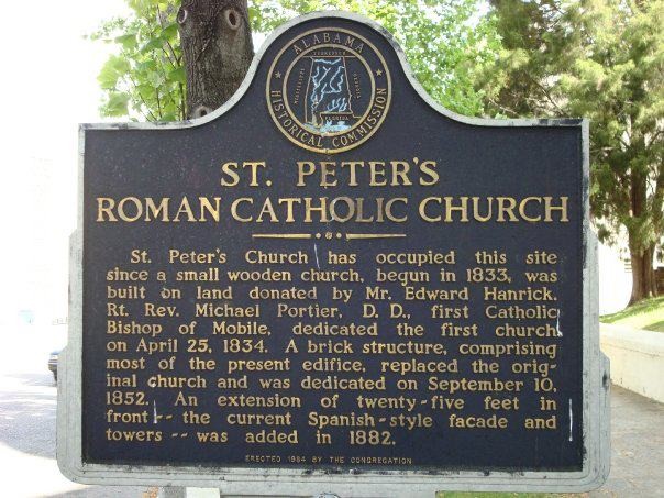 State Historical Society Plaque, St. Peter Church, Montgomery, AL.