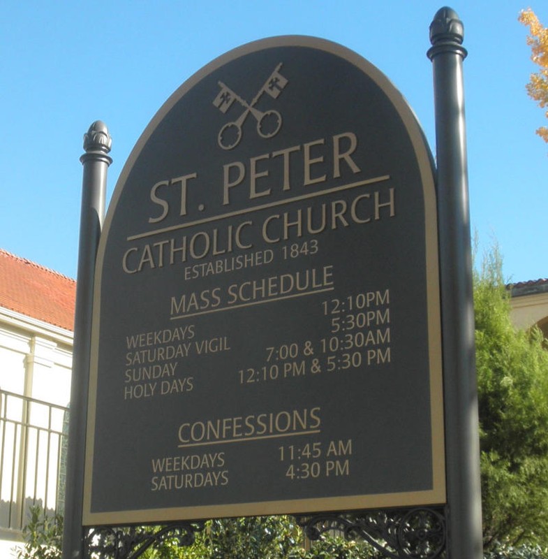 Exterior Sign, St. Peter Church, Montgomery, AL.