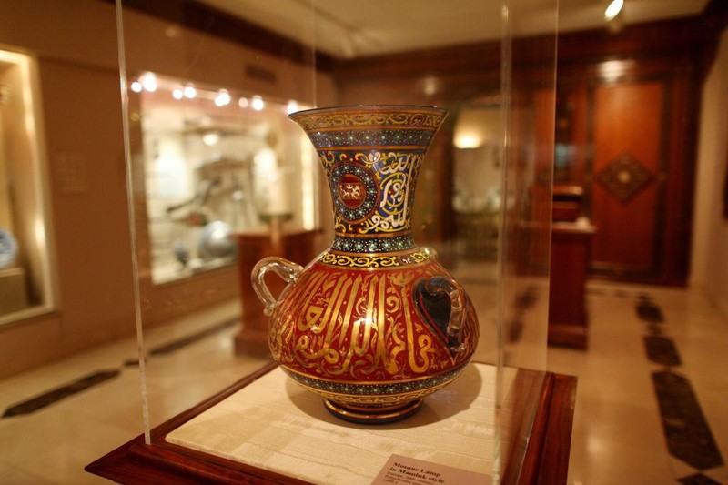 A mosque lamp at the Touma Gallery