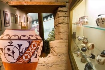 The museum includes many displays of Pueblo artwork