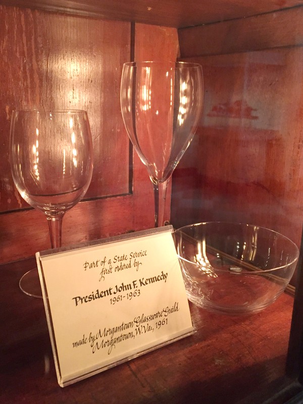 Jacqueline Kennedy selected this style of glassware produced by Morgantown Glassware Guild as the official White House crystal. Photo by Pamela Curtin.