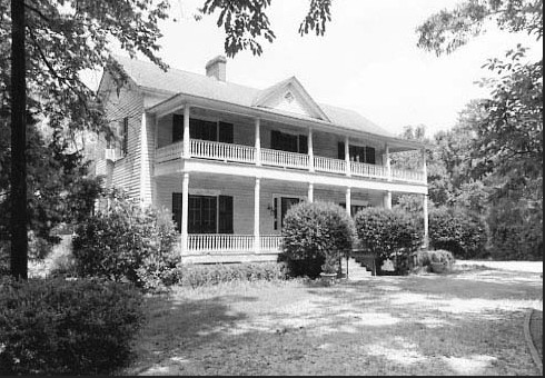Photograph of front of Woodlands house, NRHP nomination