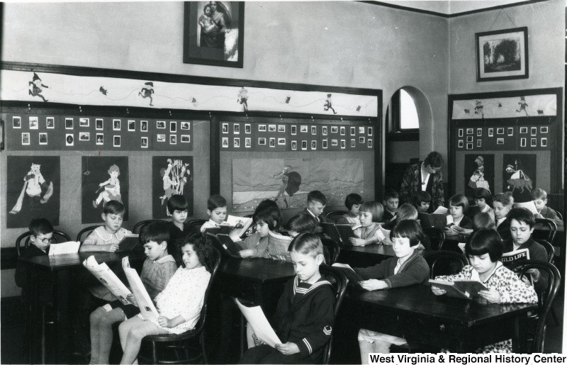 A possible image of a Seneca Elementary School classroom from the early twentieth century. Photo courtesy of West Virginia and Regional History Center, WVU Libraries.