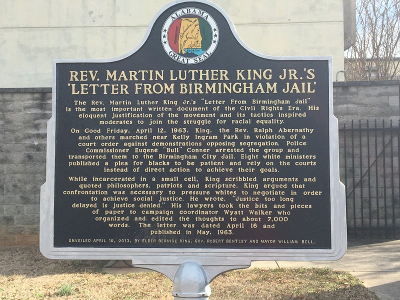 Historical marker at the site