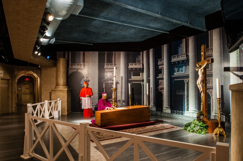The most popular exhibit in the museum is "Celebrating the Lives and Deaths of Popes," a look at the rituals and rites for a papal funeral. Image courtesy of the National Museum of Funeral History.