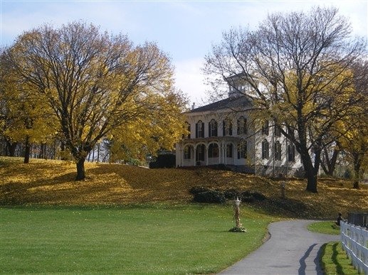 The origins of the manor house date back to c. 1855.  It now serves as a bed and breakfast.  