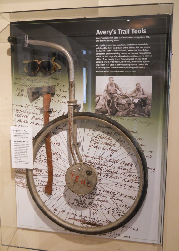 A measuring wheel used to determine the distance of the A.T.