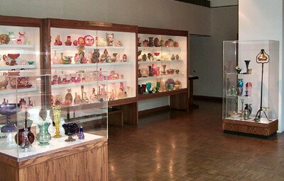 Display cases in the Glass Gallery