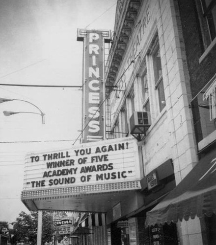 The theatre brought entertainment from the big screen to many up until it's close in 1981. Here you can see an advertisement for "The Sound of Music."