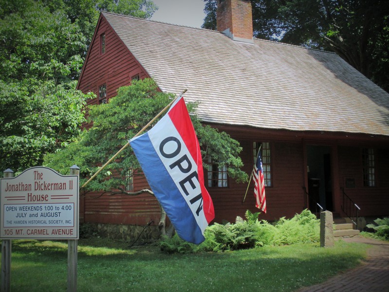 Caption: Relying solely on volunteers, the Dickerman House is open to visitors on weekend afternoons June through the end of August and by appointment if needed. It is hoped that the house will resume operations in the summer of 2020. 