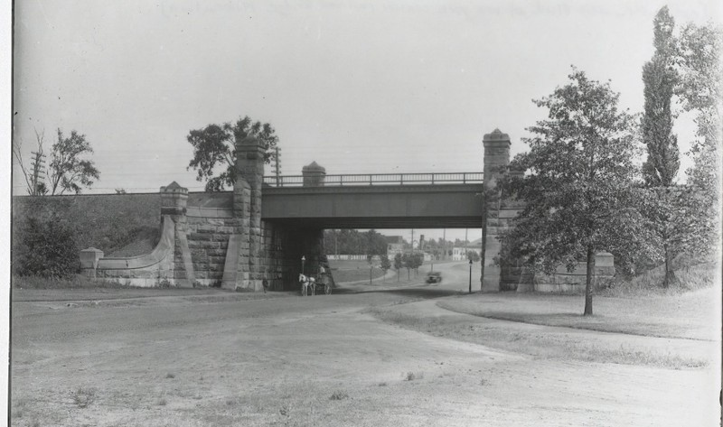 West Boulevard at New York Central Railroad Bridge 1920.
