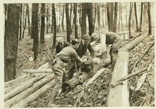 Massachusetts Agricultural College Building Metawampe Club on Mt. Toby, ca. April 9, 1922.