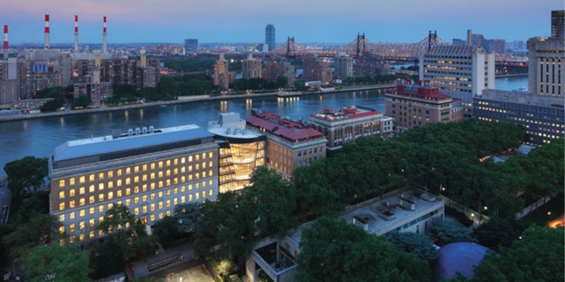 Overhead view of the Rockefeller University 