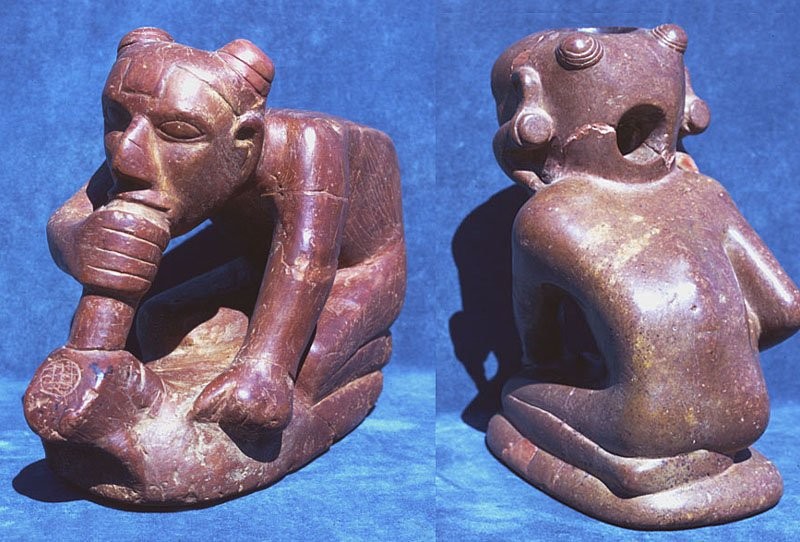 Effigy pipe from Spiro Mounds site (image from Texas Beyond History)