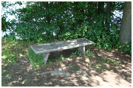 Campus Pond "Class of 1921"bench. 