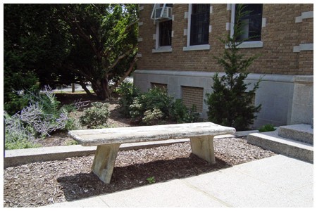 Memorial Hall "Class of 1921"benches. Two on the east side. One at each entrance.