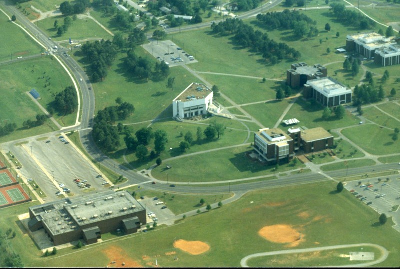 Aerial view of the UAH campus.