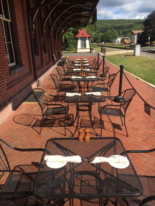 The restaurant offers outdoor seating.