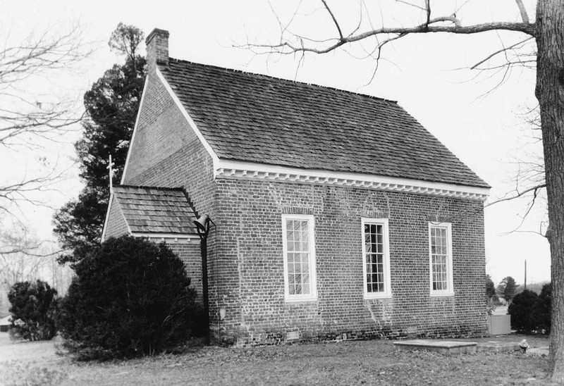 HIckory Neck Church, courtesy of Virginia Department of Historic Resources (reproduced under Fair Use)