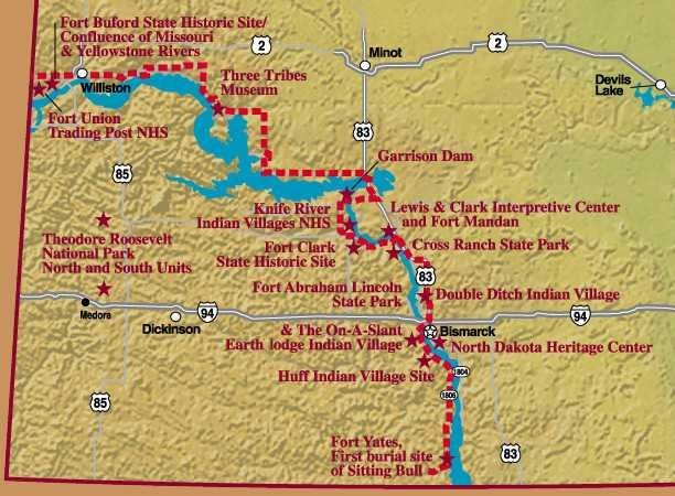Fort Clark Regional Site Map