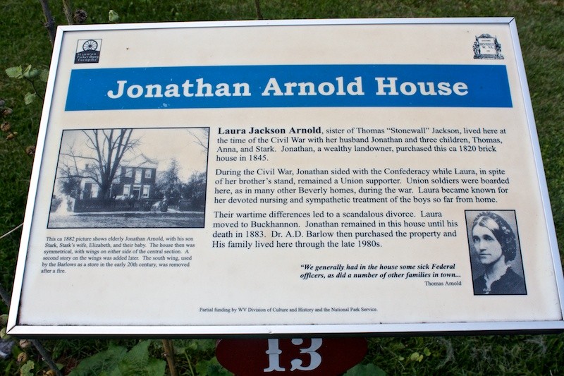 The Jonathan Arnold House is located in historic Beverly, West Virginia.