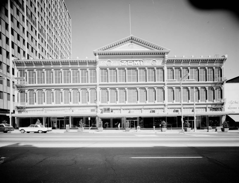 A view of the original building in 1967 prior to the first restoration of the facade. 