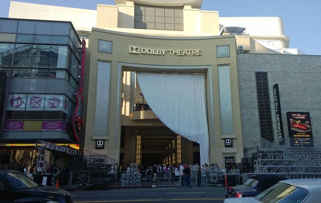 The outside of the Dolby Theatre.