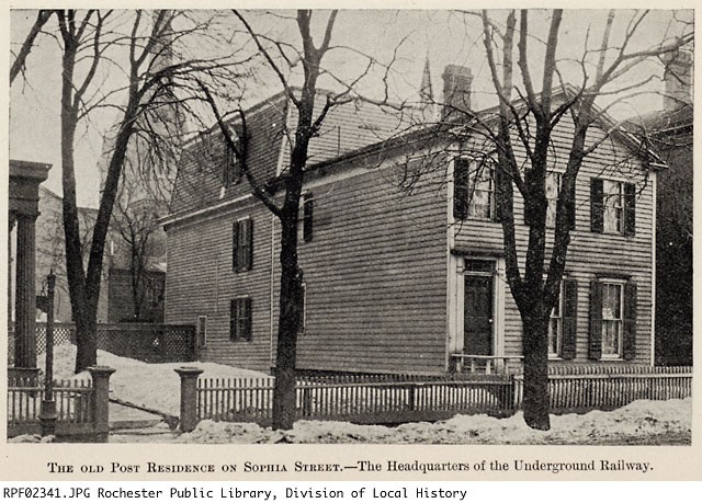 This image depicts the exterior of the Post house in its original location on 36 Sophia Street. Source: Link #2