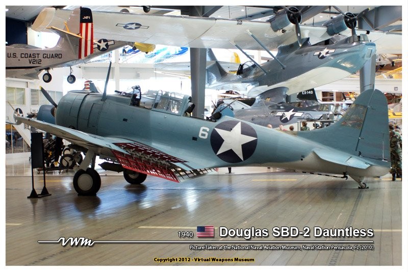 The Douglas SBD-2 replica in the Naval Air Station Museum in Pensacola