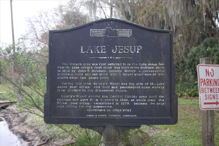 Lake Jesup Historic Site Marker
