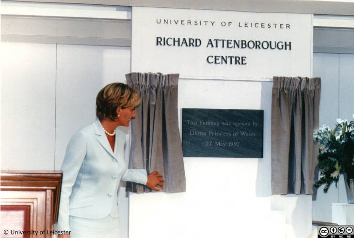 Diana opening the Richard Attenborough Arts Centre, 1997