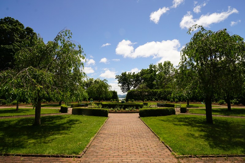 Brick Path through Formal Garden