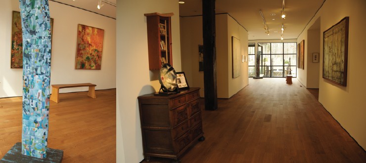 Left: Totem, Right: Interior Hall. Credit: Downing Museum