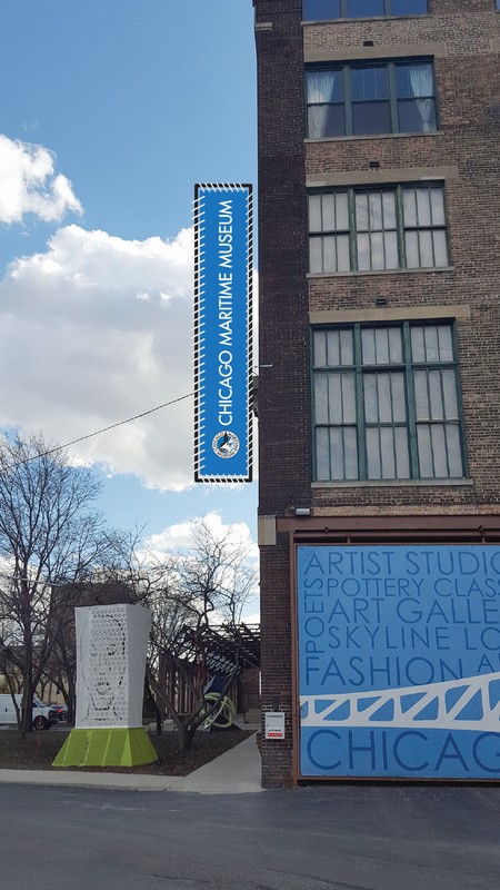 The Chicago Maritime Museum opened in 2016 in the first floor of the Bridgeport Art Center next to Bubbly Creek. Image courtesy of the Chicago Maritime Museum. 