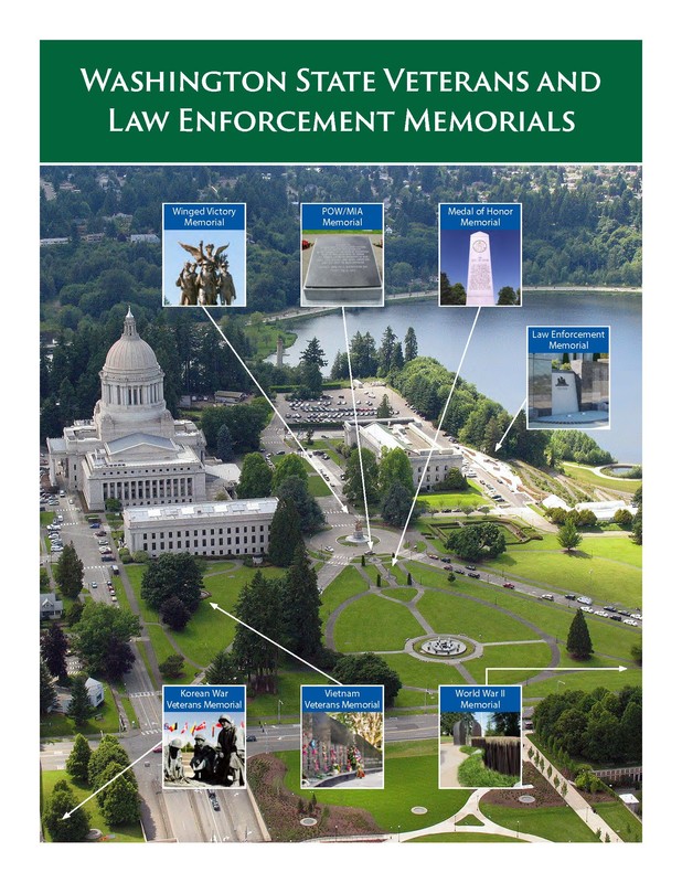 Capital Campus Memorials Map (Wa State Dept. of Enterprise Services photo)