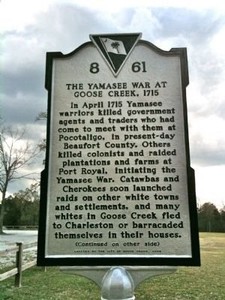 Marker that stands in Foster Creek Park