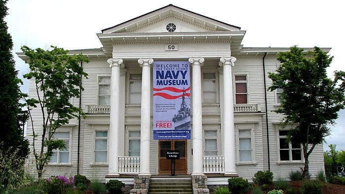 The Puget Sound Navy Museum is housed in historic Building 50, which was built by the U.S. Navy in 1896 to serve as the first Administrative Headquarters for Shipyard Commandants. Credit: The Sextant