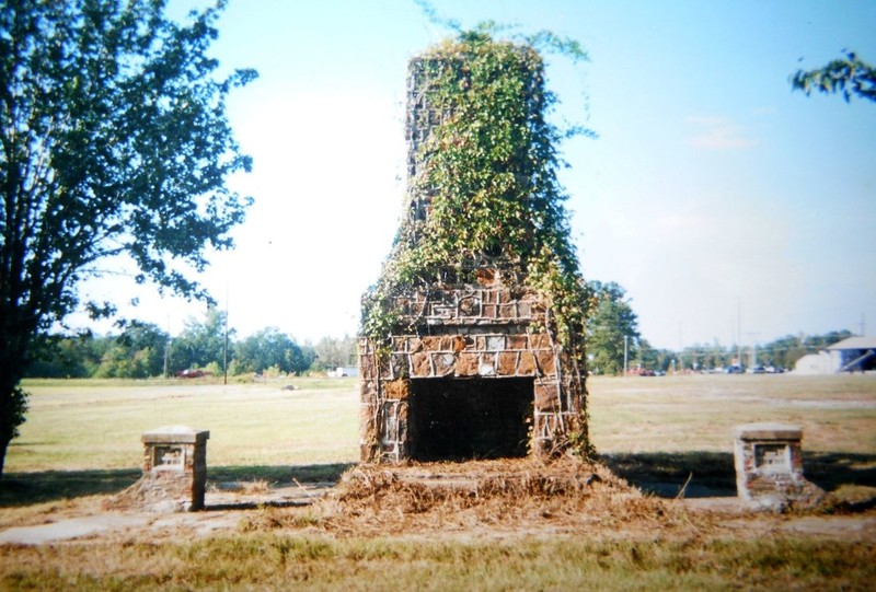 There was once over 400 buildings at Camp Aliceville. This chimney is all that is left standing now.