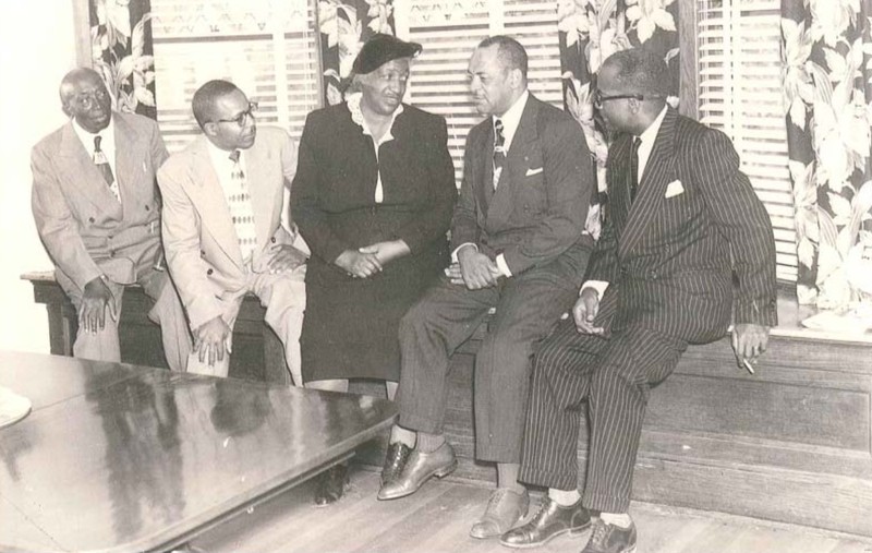 Gathering of political leaders at Judge Meeks' home. He is on the far right.