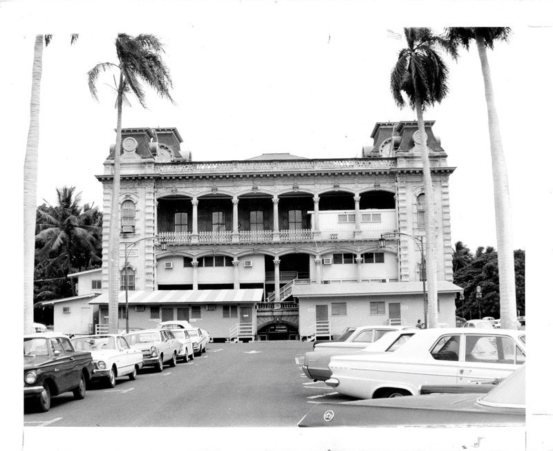 In the 1960s, Iolani Palace had make-shift buildings built to help make the neglected palace usable. 