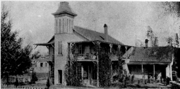 Photograph of the Fannie C. Paddock Hospital, 1882. 
